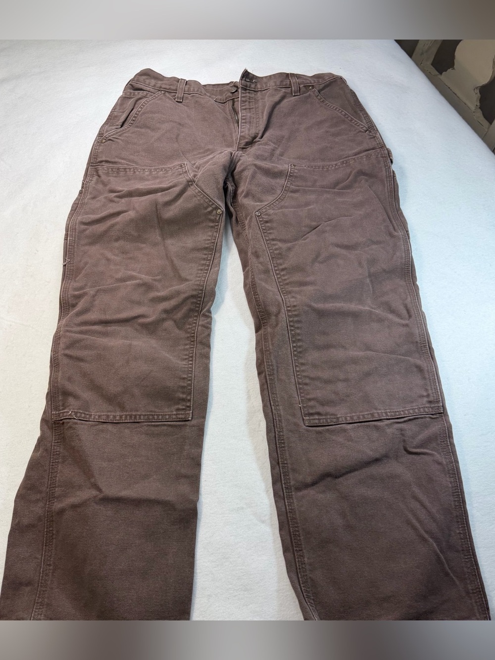 Carhartt B01 BRN Double Knee Carpenter Pants 36x32 Brown Workwear